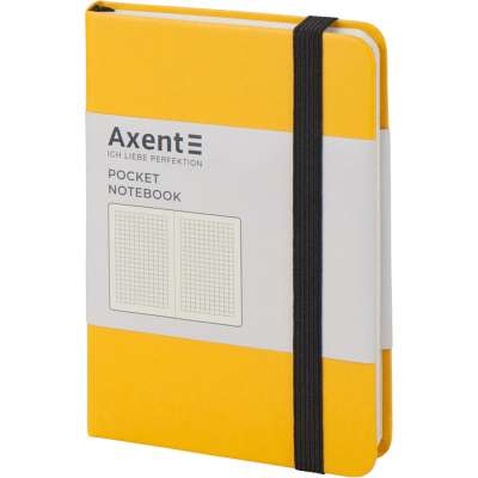 Книга записна Axent Partner 95х140 мм в клітку 96 аркушів Жовта (8301-08-A)