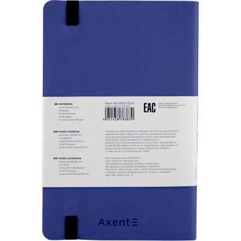 Книга записна Axent Partner Soft 125х195 мм в точку 96 аркушів Темно-синя (8312-02-A)