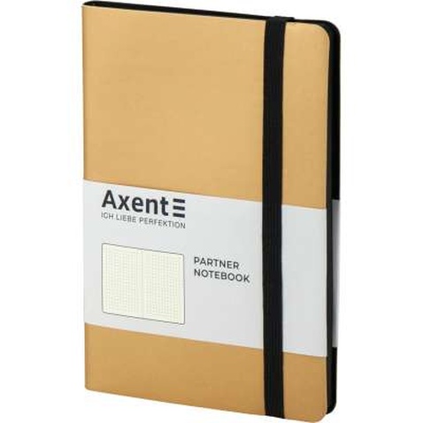 Книга записна Axent Partner Soft 125х195 мм в точку 96 аркушів Золотиста (8312-35-A)