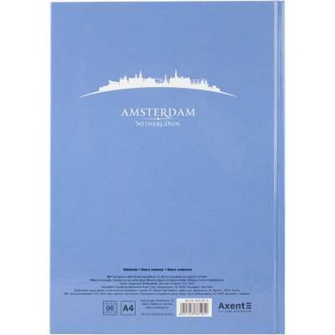 Книга записна Axent Maps Amsterdam А4 в твердій обкладинці 96 аркушів в клітинку (8422-507-A)