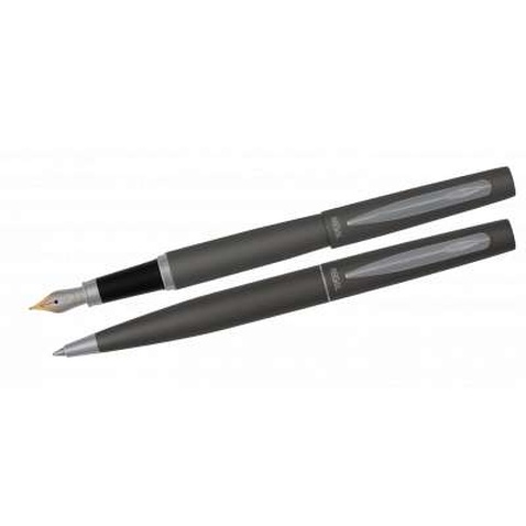 Ручка пір'яна Regal комплект пір'яна + кулькова Графітовий корпус в подарунковом (R80408.L.BF)