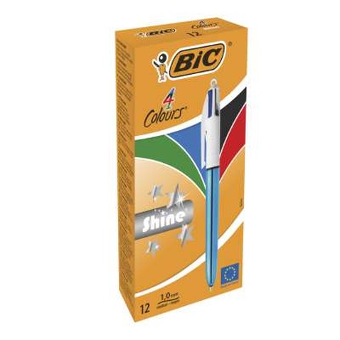 Ручка масляна Bic 4 в 1 Colours Shine Blue, голубая (bc982874)