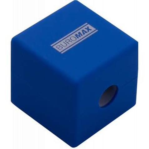 Точилка Buromax CUBE RUBBER TOUCH пластиковий корпус контейнер (BM.4757-1)