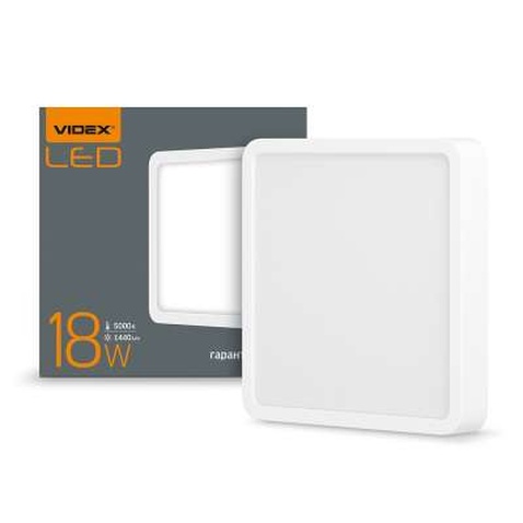 Світильник Videx LED накладний квадрат 18W 5000K (VL-DLSS-185)