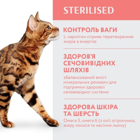Сухий корм для кішок Optimeal для стерилізованих/кастрованих з яловичиною і сорго 1.5 кг (4820215364652)