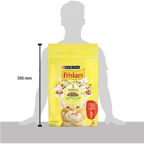 Сухий корм для кішок Purina Friskies з яловичиною, куркою і овочами 10 кг (5997204569004)
