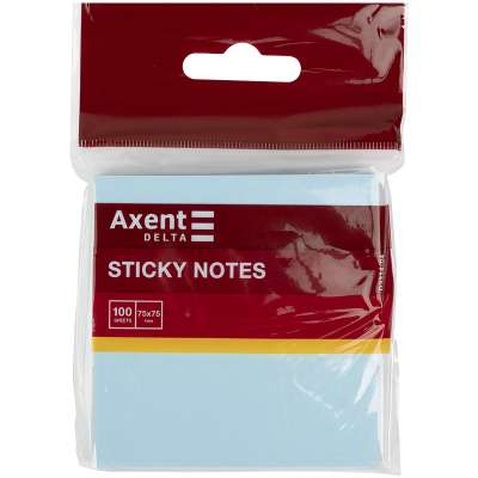 Папір для нотаток Axent 75x75мм, 100 аркушів синій (D3314-04)
