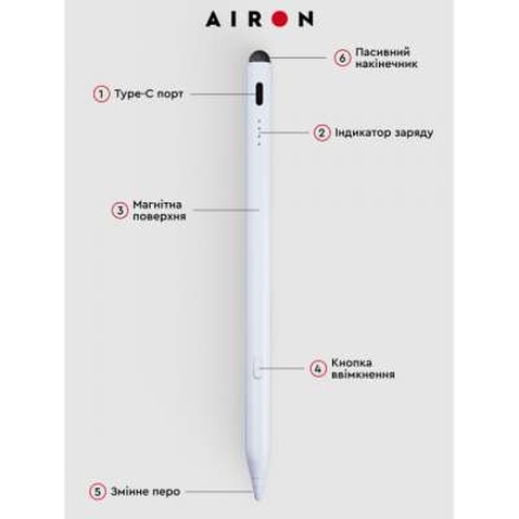 Стилус AirOn AirPen 2 для ємнісного дисплею (6126755803226)