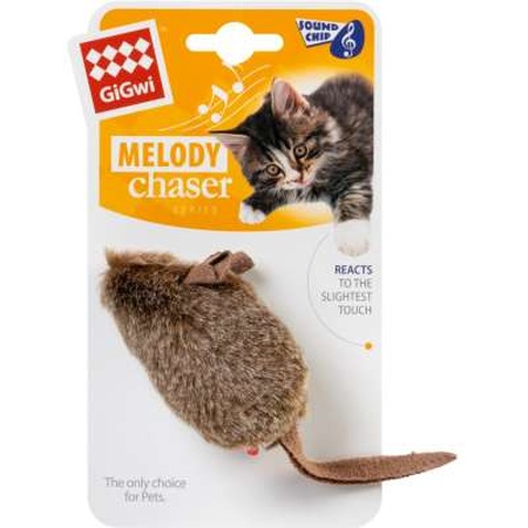 Іграшка для котів GiGwi Melody chaser Мишка з електронним чіпом 15 см (75038)