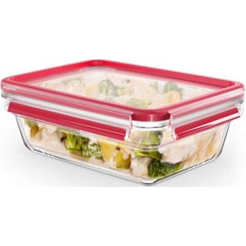 Харчовий контейнер Tefal Masterseal Glass Red 1.3 л (N1041010)