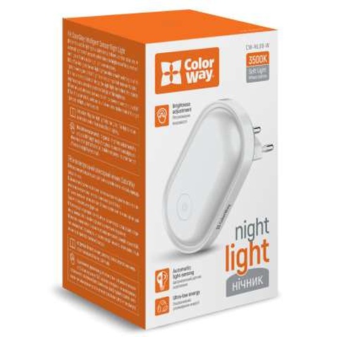 Нічник ColorWay Nightlight 0.5W (8x0.2W LED) (CW-NL08-W)