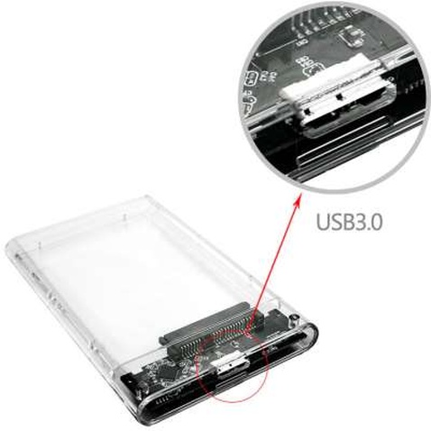 Кишеня зовнішня Dynamode 2.5" SATA HDD/SSD USB 3.0 Transparent (DM-CAD-25316)