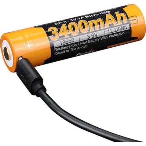 Акумулятор Fenix 18650 3400 mAh micro usb зарядка (ARB-L18-3400U)