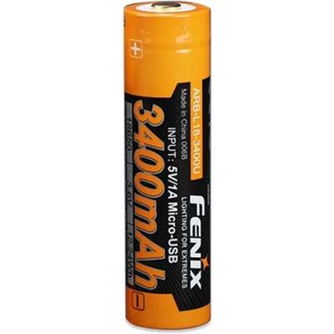 Акумулятор Fenix 18650 3400 mAh micro usb зарядка (ARB-L18-3400U)