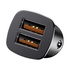 Автомобільний зарядний пристрій  Baseus Square metal A+A 30W USB-A Black