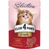 Вологий корм для кішок Club 4 Paws Selection Плюс Смужки з індичкою в крем супі з моркви 85 г (4820215368070)