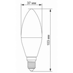 Лампочка TITANUM LED C37e 7W E14 4100K (VL-C37e-07144)