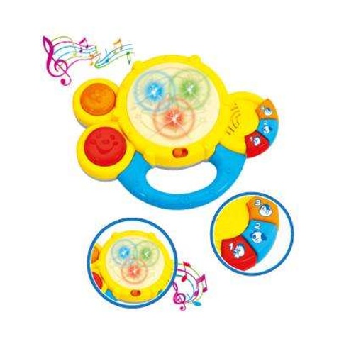 Музична іграшка BeBeLino Музыкальный барабанчик желто-белый (57067-1)