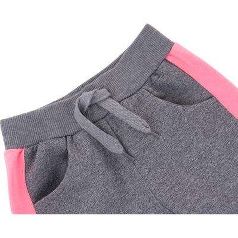 Спортивний костюм Breeze з рожевими лампасами (9553-134G-gray)