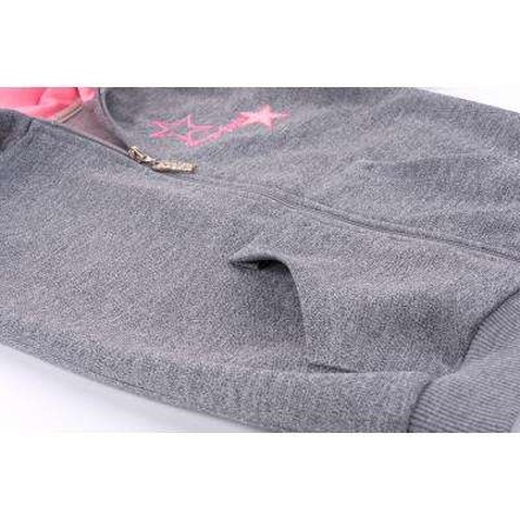 Спортивний костюм Breeze з рожевими лампасами (9553-134G-gray)