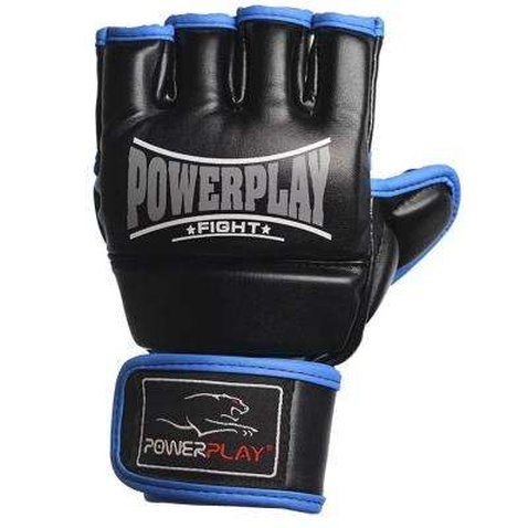 Рукавички для MMA PowerPlay 3058 M Black/Blue (PP_3058_M_Black/Blue)