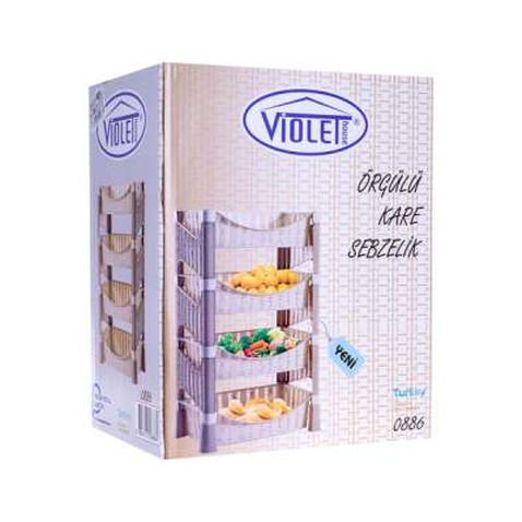 Етажерка Violet House В'язання White (0886 Вязание WHITE 4-х ярусная)