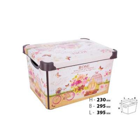 Контейнер для зберігання Violet House 0648 Decor New Rose 20 л (0648 DECOR NEW ROSE з/кр. 20 л)