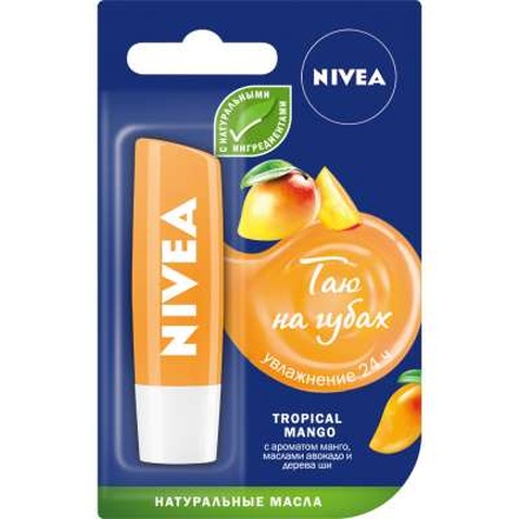 Гігієнічна помада Nivea Тропічний манго з олією ши та авокадо (4005900771933)