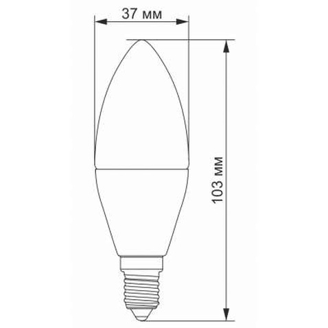 Лампочка TITANUM LED C37e 7W E14 4100K (VL-C37e-07144)