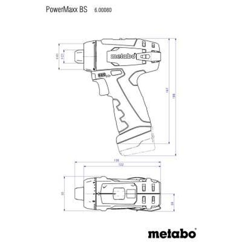 Шуруповерт Metabo PowerMaxxBS, 10.8 В, 2х2.0Аг, кейс (600080500)