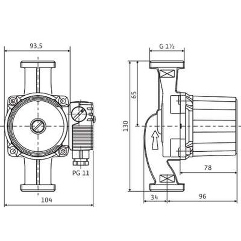 Циркуляційний насос Wilo Star-RS 25/4-130, 1/2", 10 бар, 130 мм, 48 Вт, 230V (4033776)