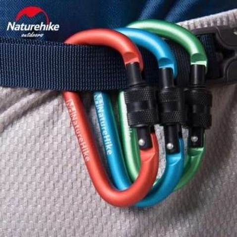 Карабін туристичний Naturehike D-type80ммNH15A008-DGreen (6927595701614)