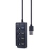 Концентратор Gembird 4 ports (1xUSB3.1+3xUSB2.0) switch black (UHB-U3P1U2P3P-01)
