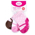 Шкарпетки Luvable Friends 3 пари неслизькі, для дівчаток (23117.0-6 F)