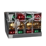 Ялинкова іграшка Christmas House Шарик цветной 8 см 6 шт (8718861132830)