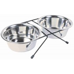 Посуд для собак Trixie низька підставка з мисками 750 мл/15 см (4011905248325)