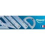 Лінійка Maped набір ESSENTIALS Medium, 20см, 4 предмета, прозорий (MP.242820)