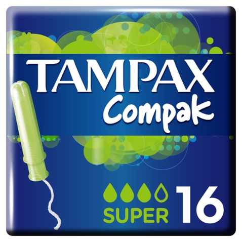 Тампони Tampax Compak Super с апликатором 16 шт (4015400219712)