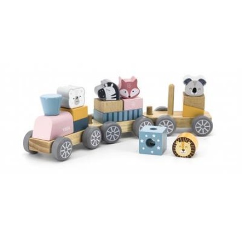 Розвиваюча іграшка Viga Toys PolarB Потяг з тваринами (44015)