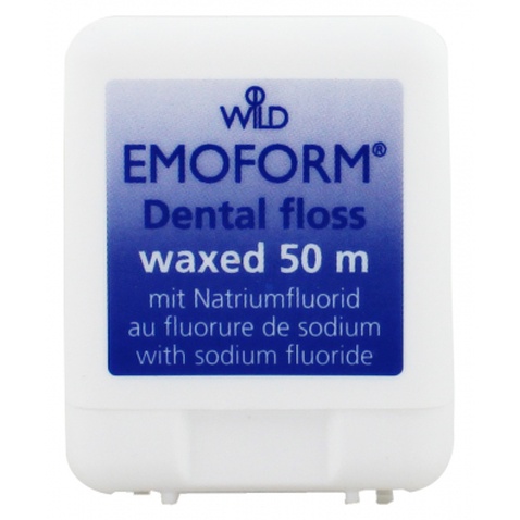 Зубна нитка Dr. Wild Emoform вощена з фторидом натрію 50 м (7611841138406)