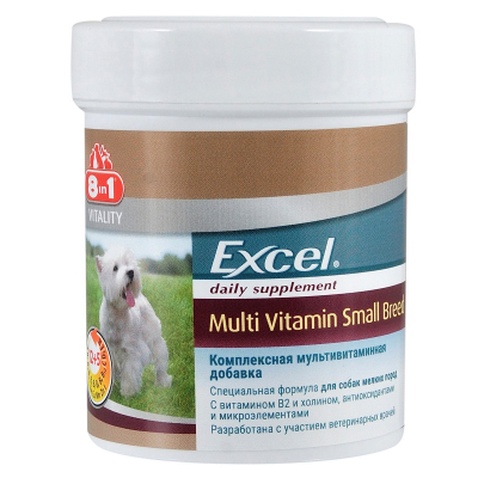 Вітаміни для собак 8in1 Excel Multi Vitamin Small Breed таблетки 70 шт (4048422109372)