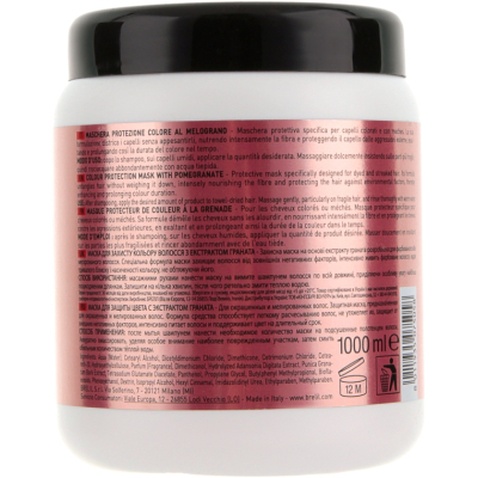 Маска для волосся Brelil Numero для захисту кольору із екстрактом гранату 1 л (8011935075058)