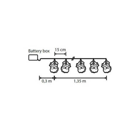 Гірлянда Luca Lighting Струна з фігурками Санти 1,65 м (8720362035633)