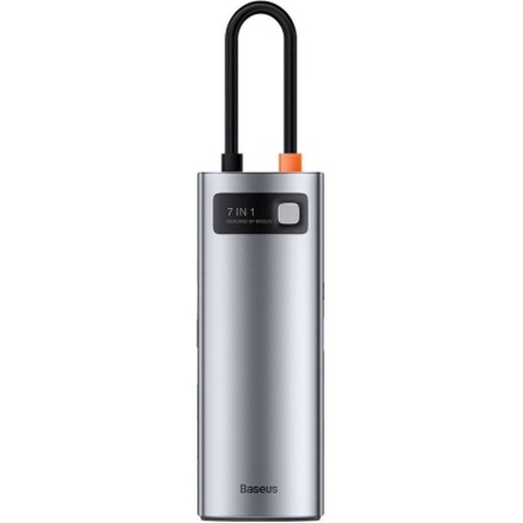 Порт-реплікатор Baseus 7-in-1 Metal Gleam Series Type-C to HDMI+USB+SD/TF Docking Station (WKWG020113)