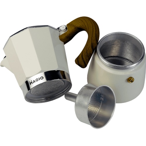 Гейзерна кавоварка Magio Бежева 3 порції 150 мл (MG-1007)