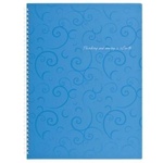 Блокнот Buromax spiral side, А4, 80sheets, Barocco, square, blue (BM.2446-614)