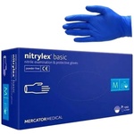 Медичні рукавички Nitrylex нітрилові оглядові .L (пач-100 пар ) сині (52-079)