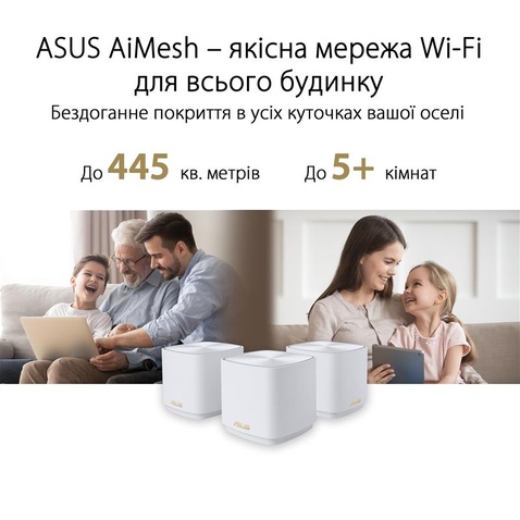 Маршрутизатор Wi-Fi Asus ZenWiFi XD4 Plus 1pk White (90IG07M0-MO3C00)