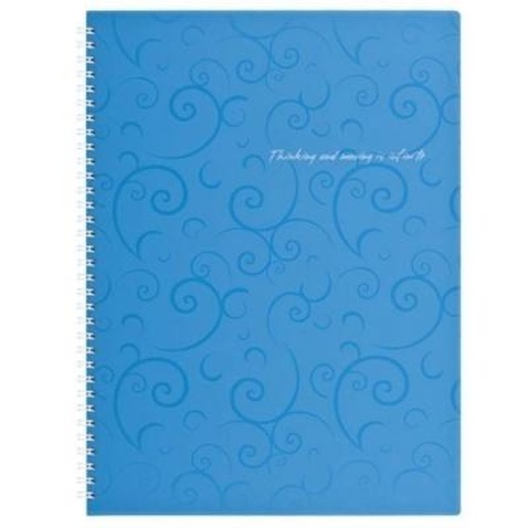 Блокнот Buromax spiral side, А4, 80sheets, Barocco, square, blue (BM.2446-614)