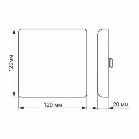 Світильник Videx LED 15W 4100K (VL-DLFS-154)